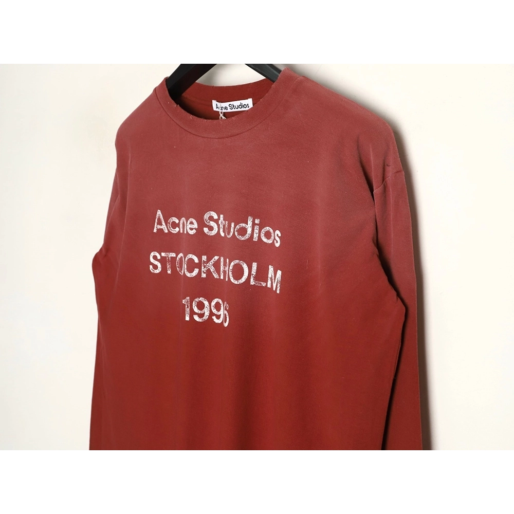 Acne Studios 1996 sandblasted distressed washed long-sleeved T-shirt,Acne Studios