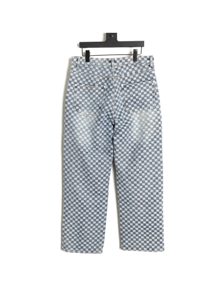 Louis Vuitton Nigo Checkerboard Jacquard Denim Pants,Louis Vuitton