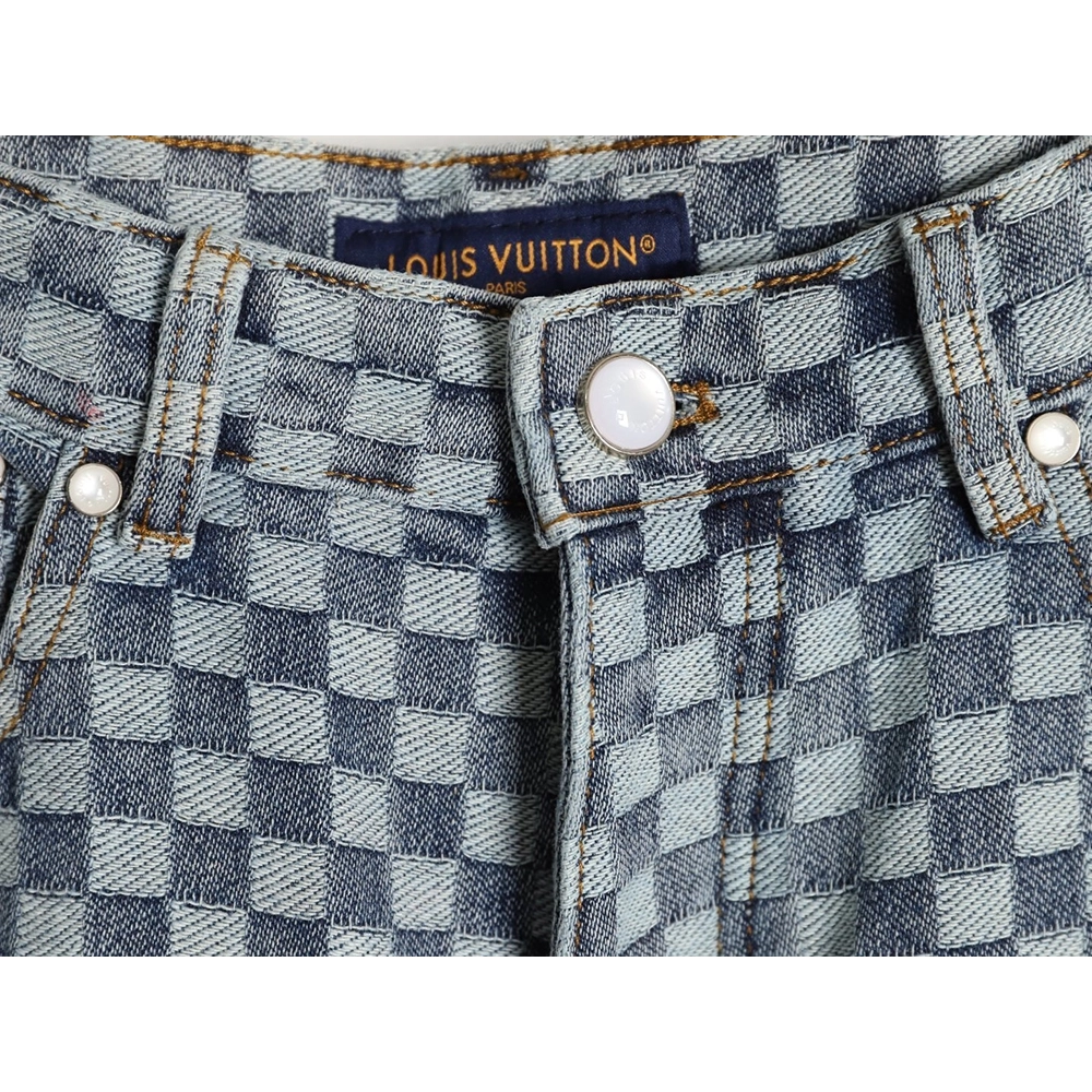 Louis Vuitton Nigo Checkerboard Jacquard Denim Pants,Louis Vuitton