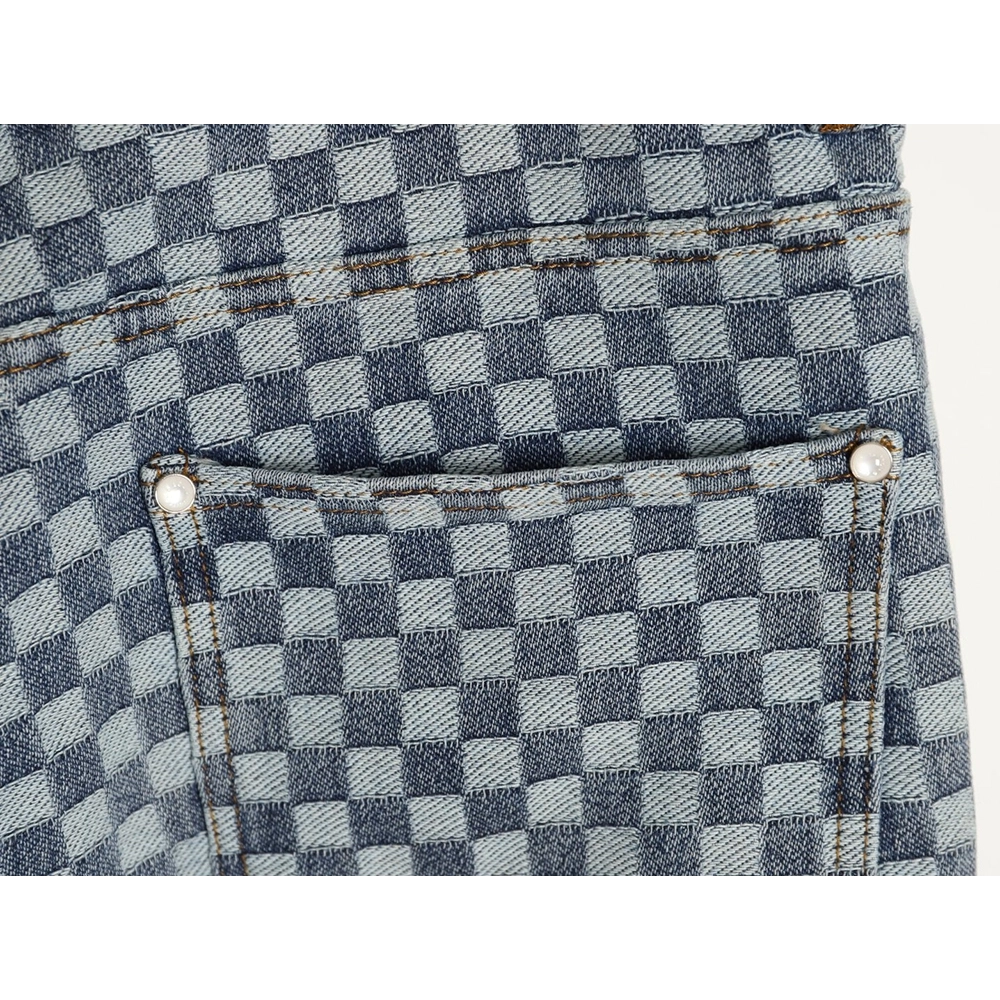 Louis Vuitton Nigo Checkerboard Jacquard Denim Pants,Louis Vuitton