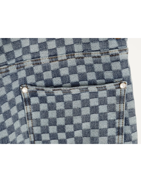 Louis Vuitton Nigo Checkerboard Jacquard Denim Pants,Louis Vuitton