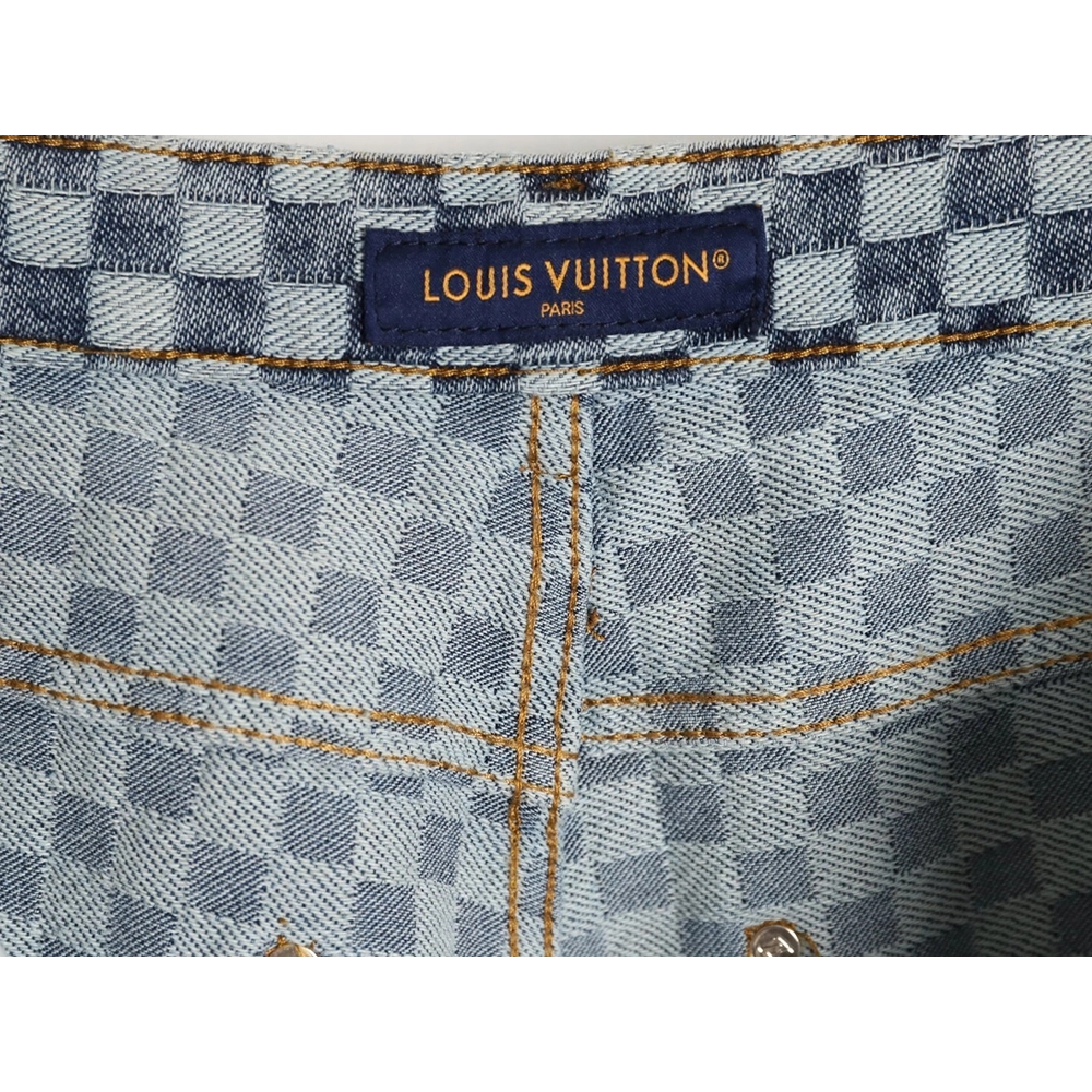 Louis Vuitton Nigo Checkerboard Jacquard Denim Pants,Louis Vuitton