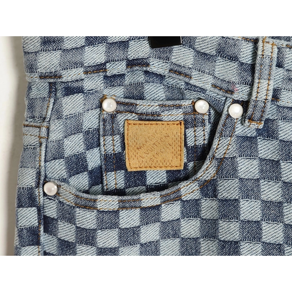 Louis Vuitton Nigo Checkerboard Jacquard Denim Pants,Louis Vuitton