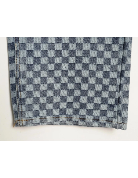 Louis Vuitton Nigo Checkerboard Jacquard Denim Pants,Louis Vuitton