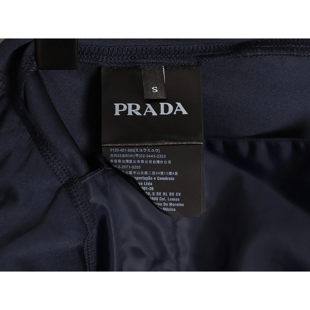 Prada fabric triangle logo trousers,Prada