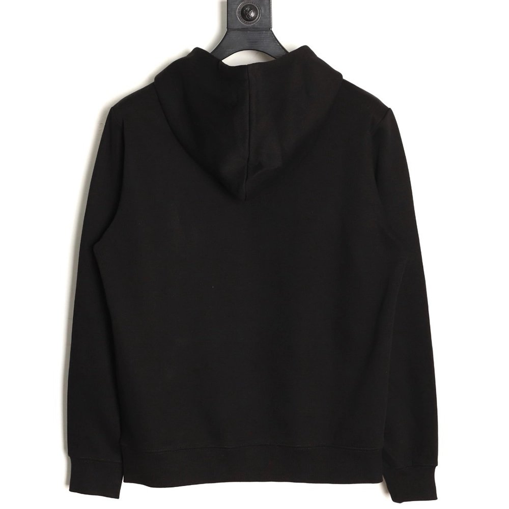 Prada triangle logo zipper faux pocket hoodie,Prada