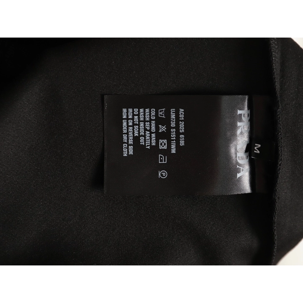 Prada triangle logo zipper faux pocket hoodie,Prada
