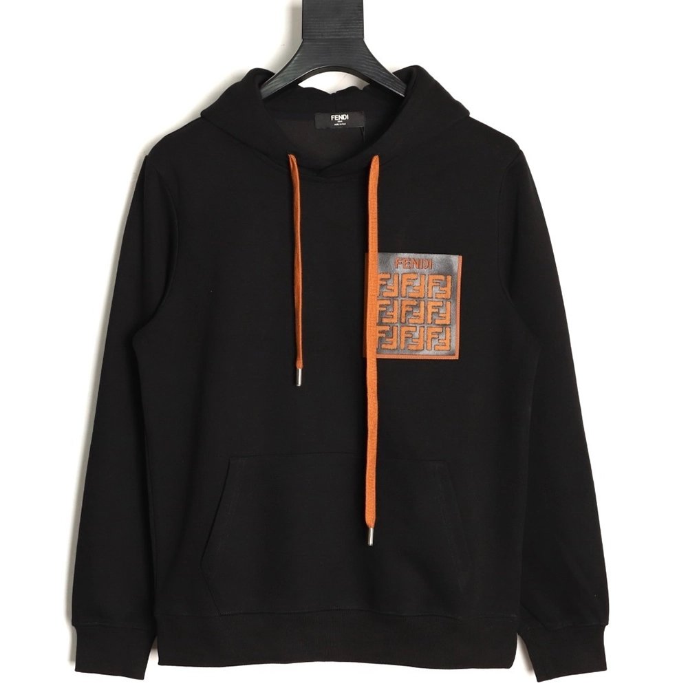 Fendi FF towel lettering pocket hooded sweatshirt,Fendi