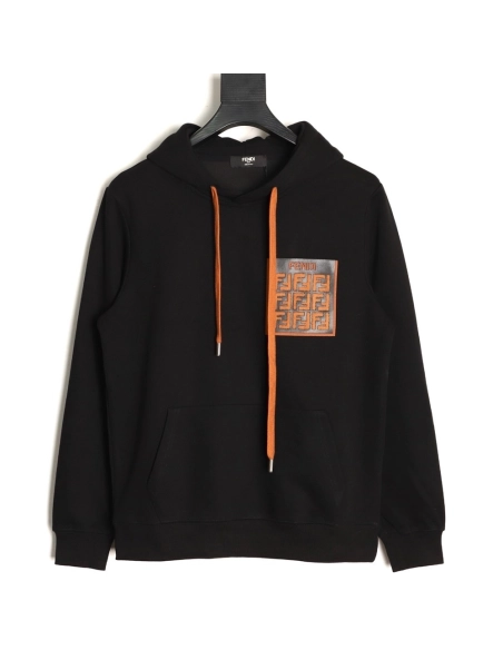 Fendi FF towel lettering pocket hooded sweatshirt,Fendi