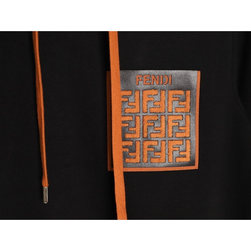 Fendi FF towel lettering pocket hooded sweatshirt,Fendi