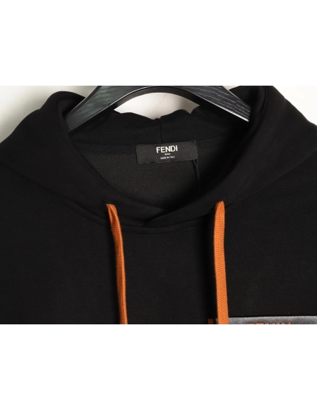 Fendi FF towel lettering pocket hooded sweatshirt,Fendi