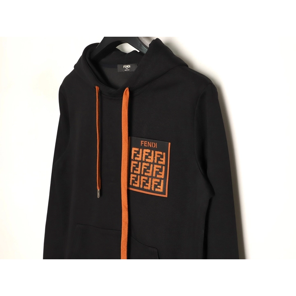 Fendi FF towel lettering pocket hooded sweatshirt,Fendi