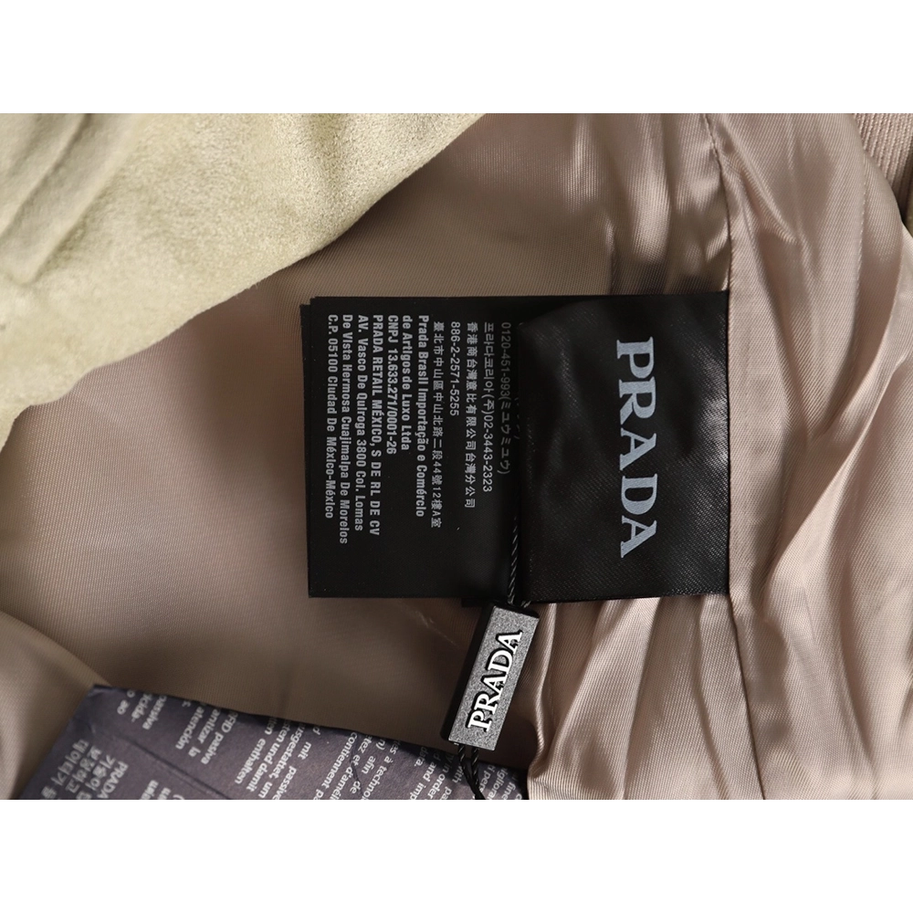 Prada stand collar suede jacket,Prada Jacket,Jacket,APPAREL