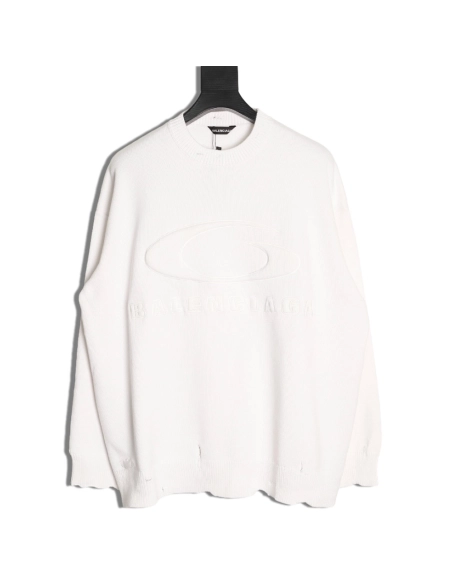 Balenciaga Ring 3D Patch Sweater,Balenciaga Sweatshirt,Sweatshirt,APPAREL