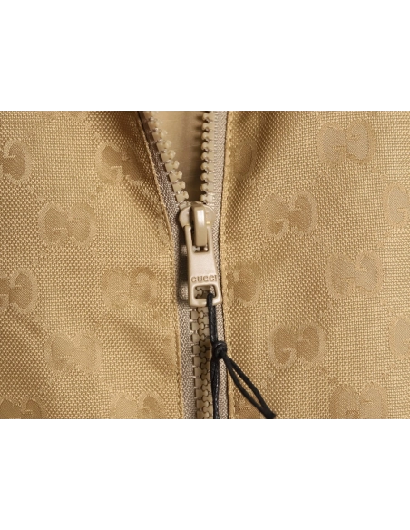 Gucci patchwork monogram hooded trench coat,Gucci Jacket,Jacket,APPAREL