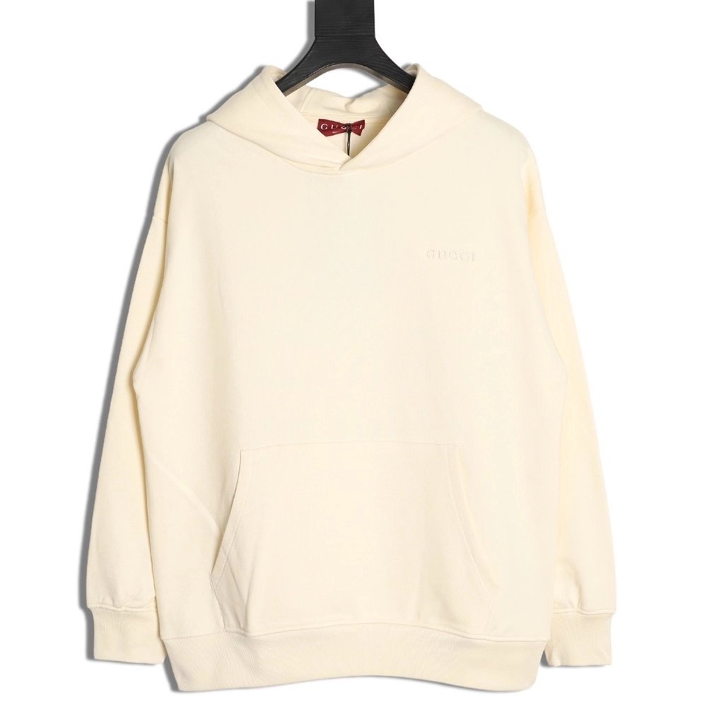 Gucci obscure lettering logo embroidered small label hooded sweatshirt,Gucci Sweatshirt,Sweatshirt,APPAREL