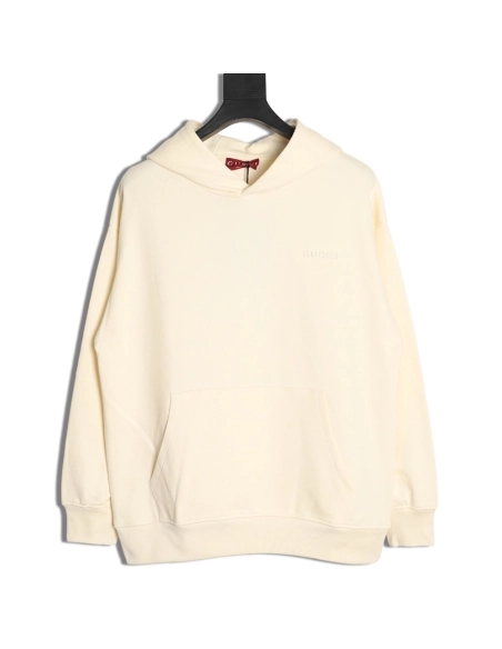 Gucci obscure lettering logo embroidered small label hooded sweatshirt,Gucci Sweatshirt,Sweatshirt,APPAREL
