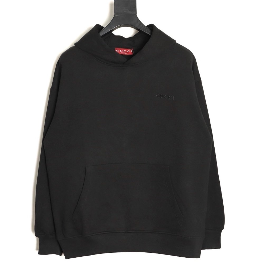 Gucci obscure lettering logo embroidered small label hooded sweatshirt,Gucci Sweatshirt,Sweatshirt,APPAREL
