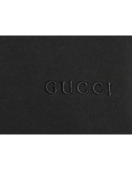 Gucci obscure lettering logo embroidered small label hooded sweatshirt,Gucci Sweatshirt,Sweatshirt,APPAREL