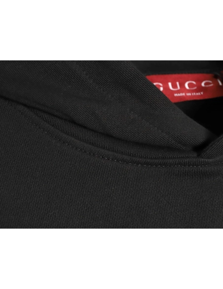 Gucci obscure lettering logo embroidered small label hooded sweatshirt,Gucci Sweatshirt,Sweatshirt,APPAREL