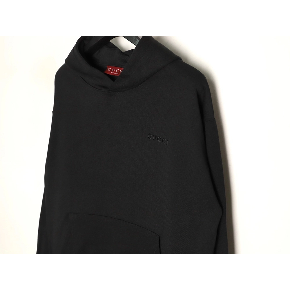 Gucci obscure lettering logo embroidered small label hooded sweatshirt,Gucci Sweatshirt,Sweatshirt,APPAREL