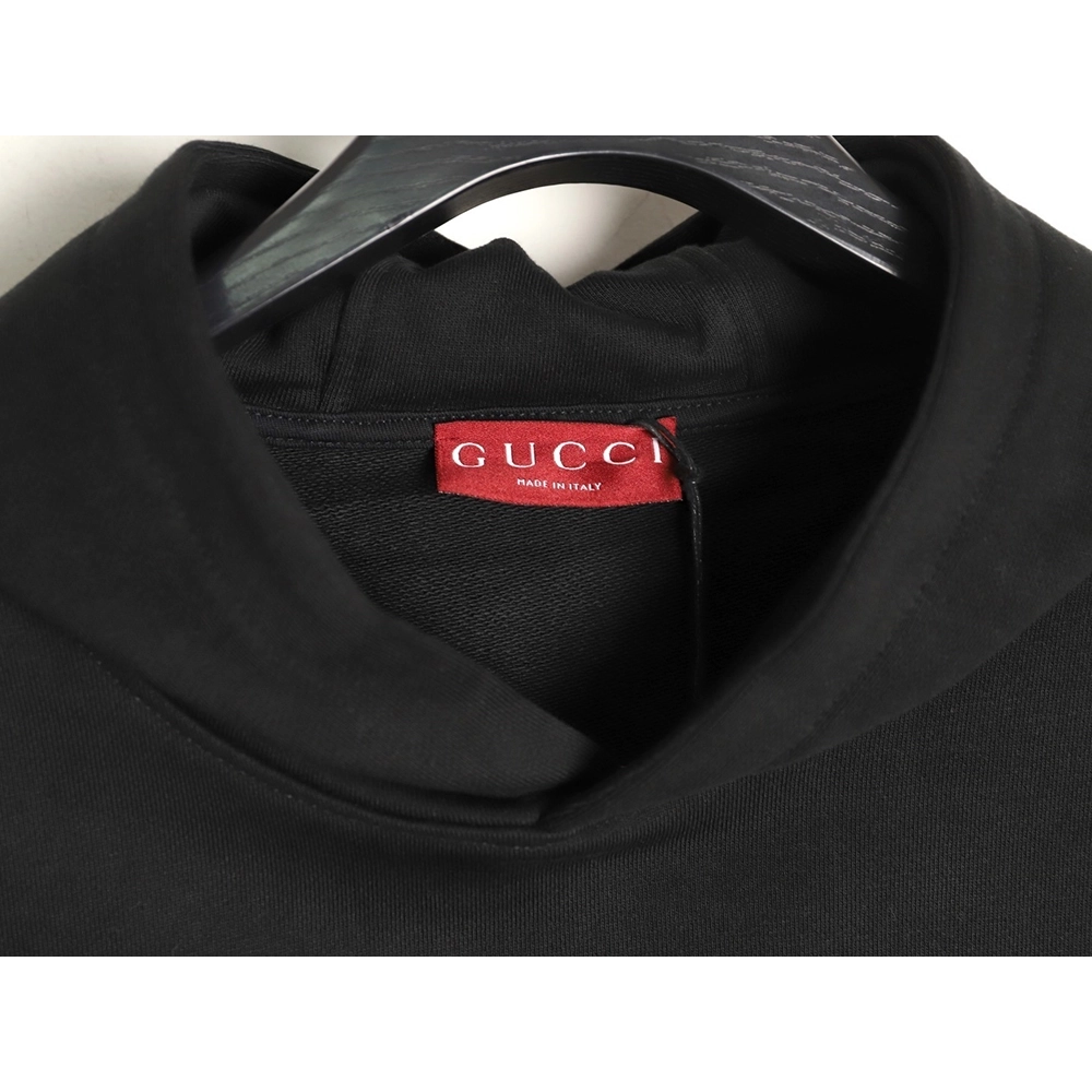 Gucci obscure lettering logo embroidered small label hooded sweatshirt,Gucci Sweatshirt,Sweatshirt,APPAREL
