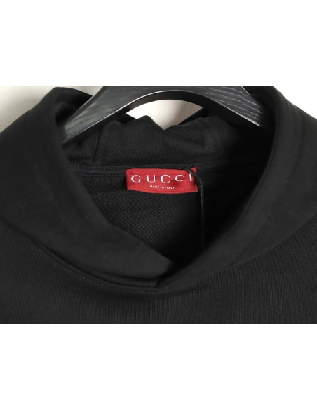 Gucci obscure lettering logo embroidered small label hooded sweatshirt,Gucci Sweatshirt,Sweatshirt,APPAREL
