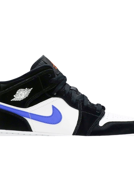 AIR JORDAN 1 MID GS BLACK RACER BLUE 554725 084,AIR JORDAN 1 MID,Air Jordan