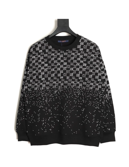 Louis Vuitton gradient airplane print crew neck sweatshirt,Louis Vuitton Sweatshirt,Sweatshirt,APPAREL