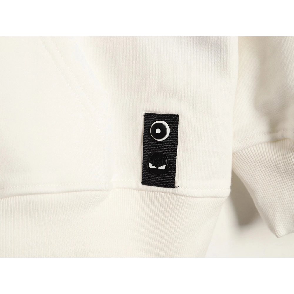 Fendi 3D mesh double F embroidered logo hooded sweatshirt,Fendi Sweatshirt,Sweatshirt,APPAREL