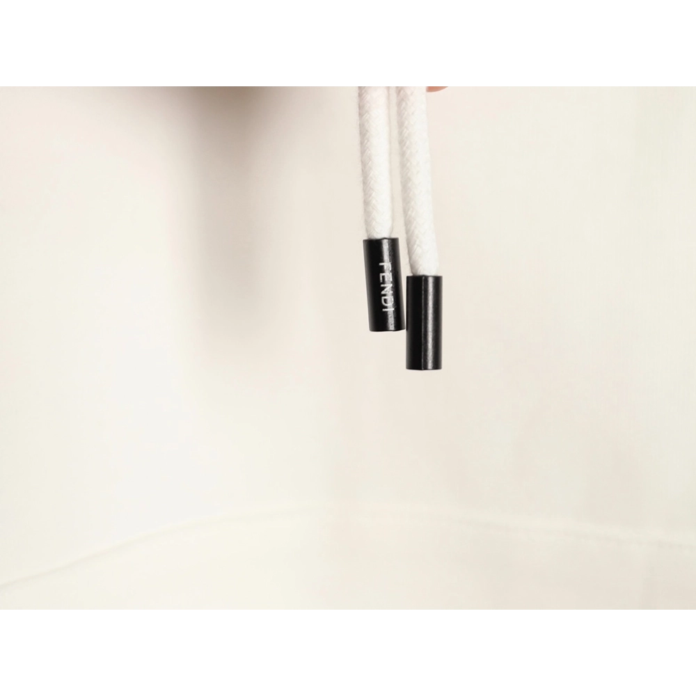 Fendi 3D mesh double F embroidered logo hooded sweatshirt,Fendi Sweatshirt,Sweatshirt,APPAREL