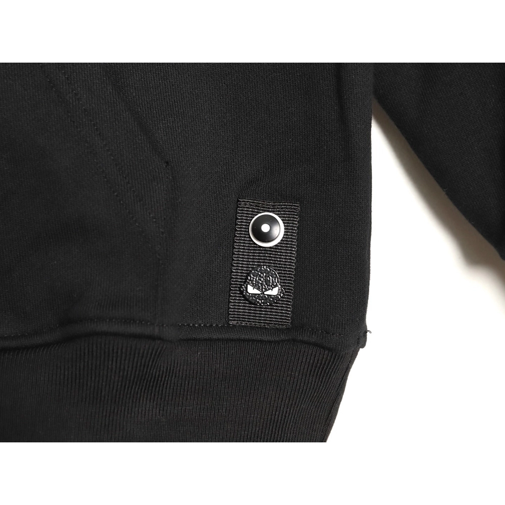 Fendi 3D mesh double F embroidered logo hooded sweatshirt,Fendi Sweatshirt,Sweatshirt,APPAREL