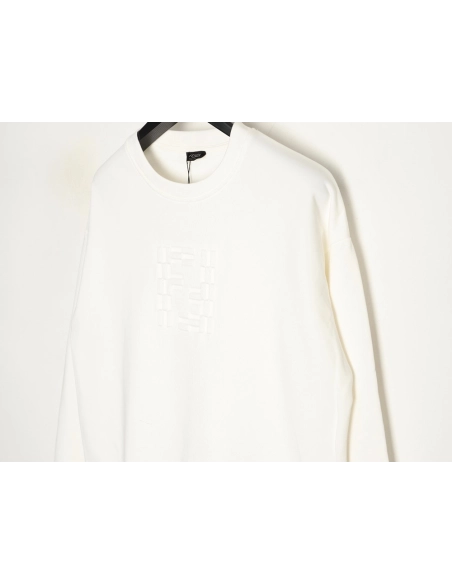 Fendi obscure double F letter embossed round neck sweatshirt,Fendi Sweatshirt,Sweatshirt,APPAREL