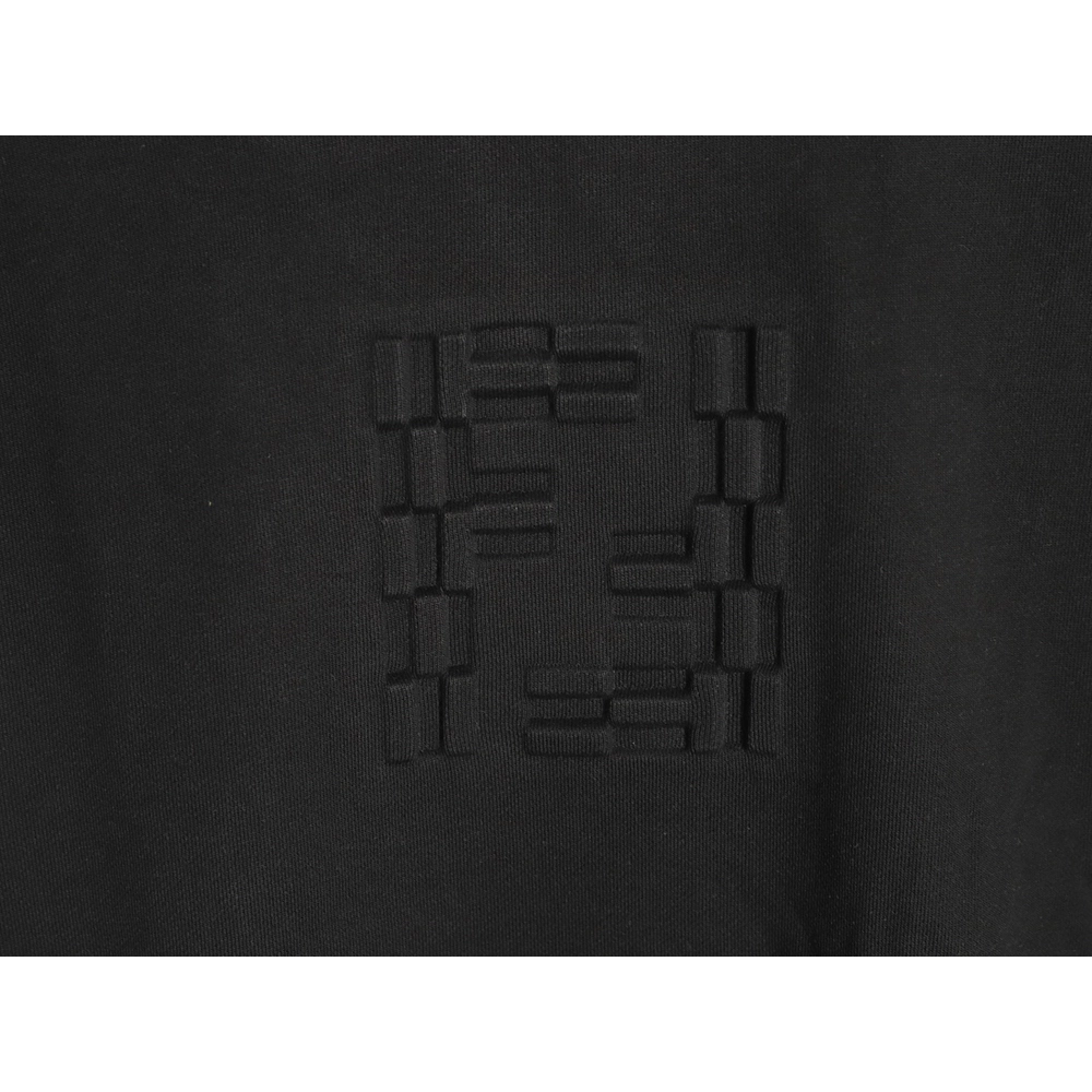 Fendi obscure double F letter embossed round neck sweatshirt,Fendi Sweatshirt,Sweatshirt,APPAREL