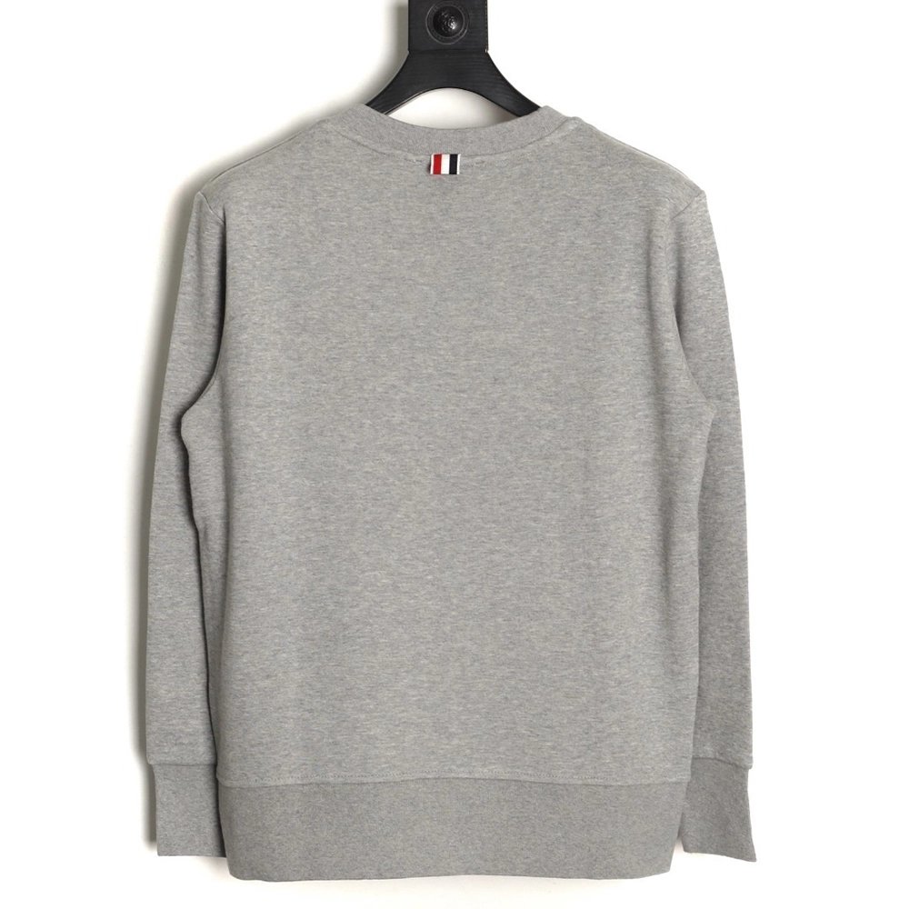 Thom Browne crew neck sweatshirt with webbing hem,Thom Browne Sweatshirt,Sweatshirt,APPAREL