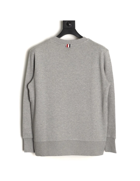 Thom Browne crew neck sweatshirt with webbing hem,Thom Browne Sweatshirt,Sweatshirt,APPAREL