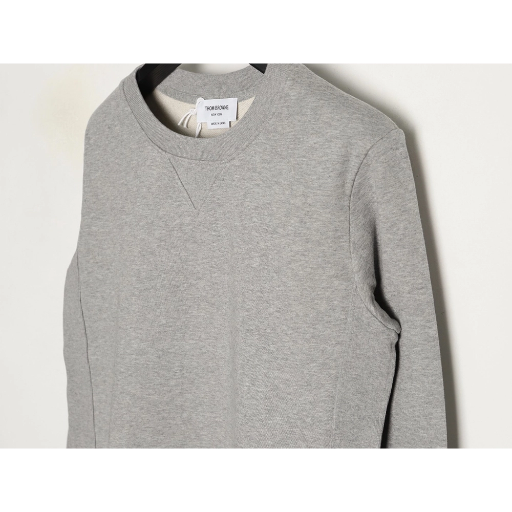 Thom Browne crew neck sweatshirt with webbing hem,Thom Browne Sweatshirt,Sweatshirt,APPAREL
