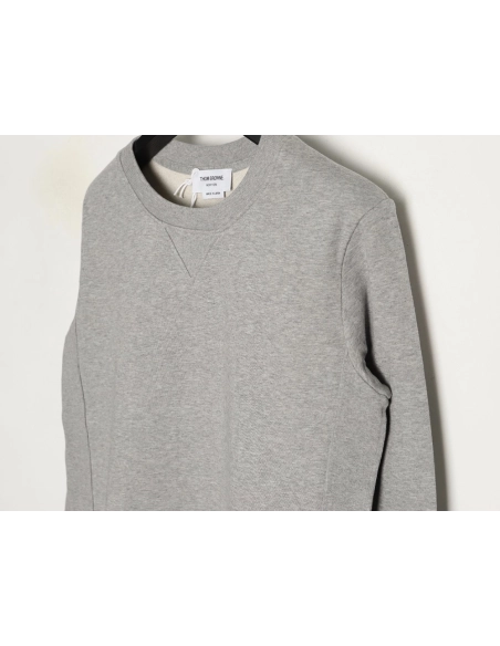 Thom Browne crew neck sweatshirt with webbing hem,Thom Browne Sweatshirt,Sweatshirt,APPAREL