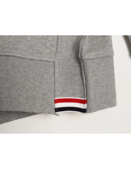 Thom Browne crew neck sweatshirt with webbing hem,Thom Browne Sweatshirt,Sweatshirt,APPAREL