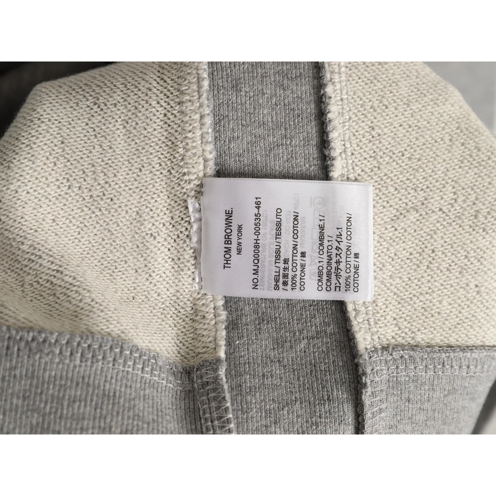 Thom Browne crew neck sweatshirt with webbing hem,Thom Browne Sweatshirt,Sweatshirt,APPAREL