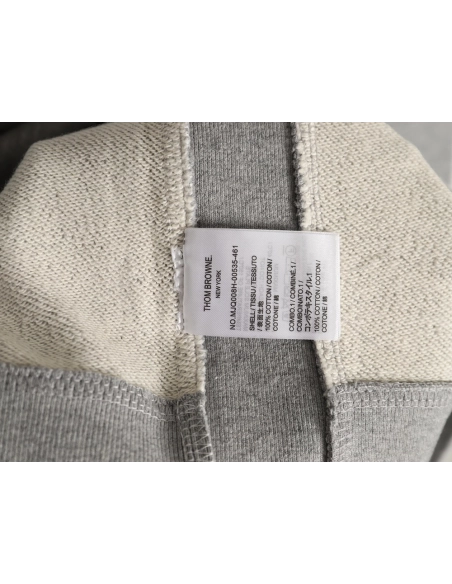 Thom Browne crew neck sweatshirt with webbing hem,Thom Browne Sweatshirt,Sweatshirt,APPAREL