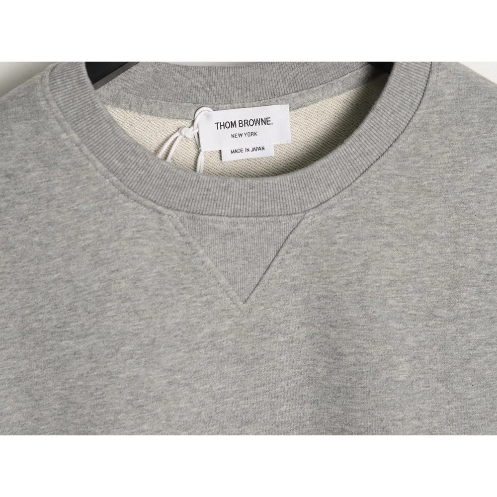 Thom Browne crew neck sweatshirt with webbing hem,Thom Browne Sweatshirt,Sweatshirt,APPAREL