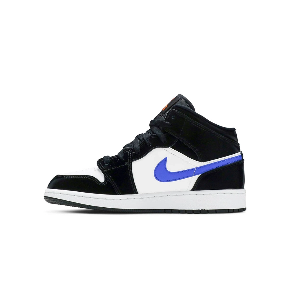 AIR JORDAN 1 MID GS BLACK RACER BLUE 554725 084,AIR JORDAN 1 MID,Air Jordan