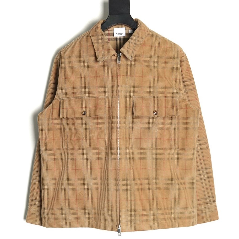 Burberry Corduroy Plaid Jacket,Burberry Jacket,Jacket,APPAREL