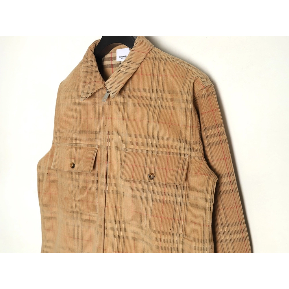 Burberry Corduroy Plaid Jacket,Burberry Jacket,Jacket,APPAREL