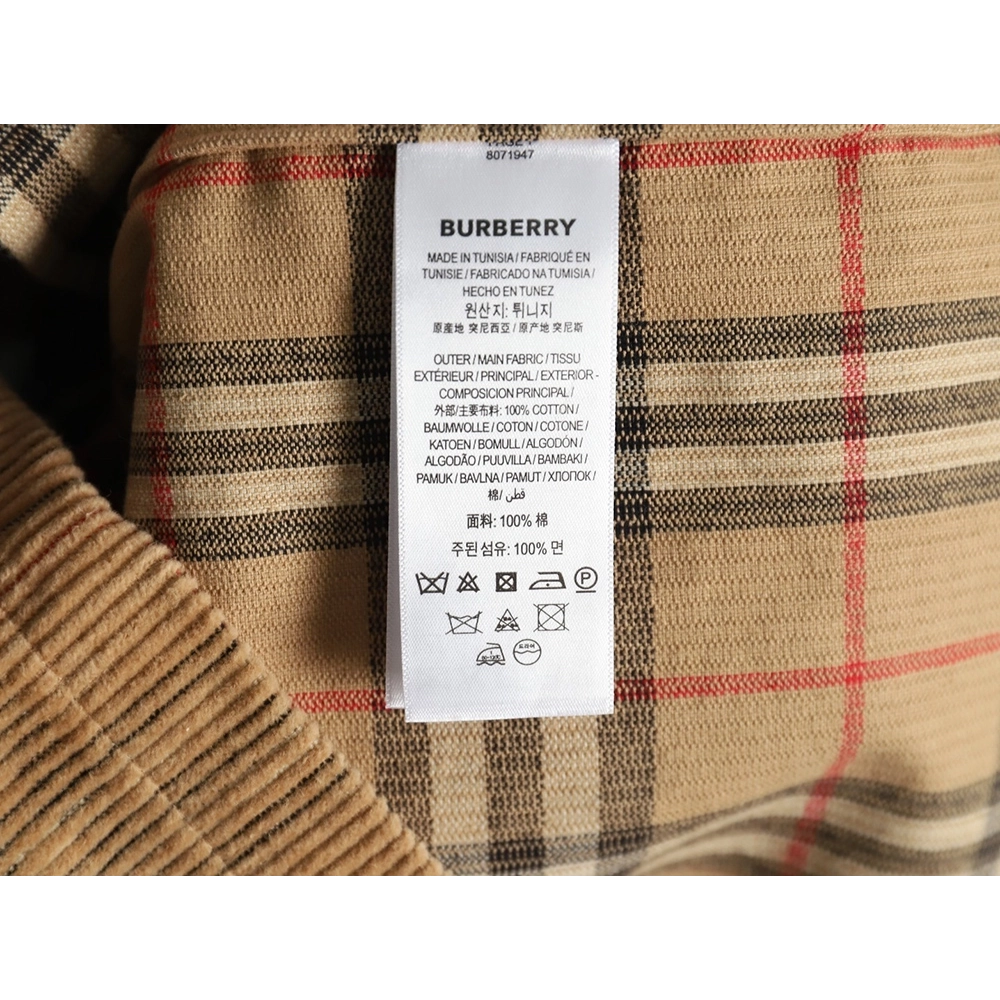 Burberry Corduroy Plaid Jacket,Burberry Jacket,Jacket,APPAREL