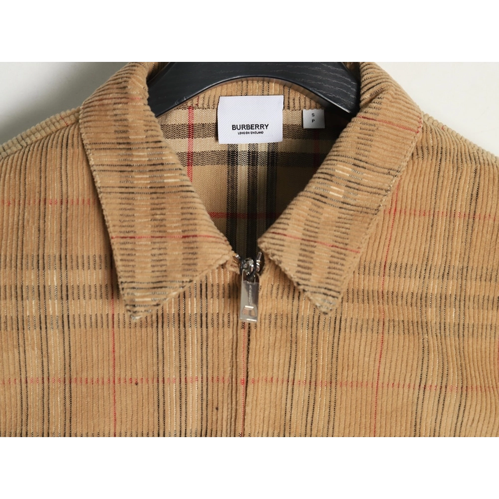 Burberry Corduroy Plaid Jacket,Burberry Jacket,Jacket,APPAREL