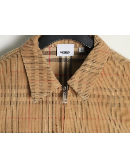Burberry Corduroy Plaid Jacket,Burberry Jacket,Jacket,APPAREL