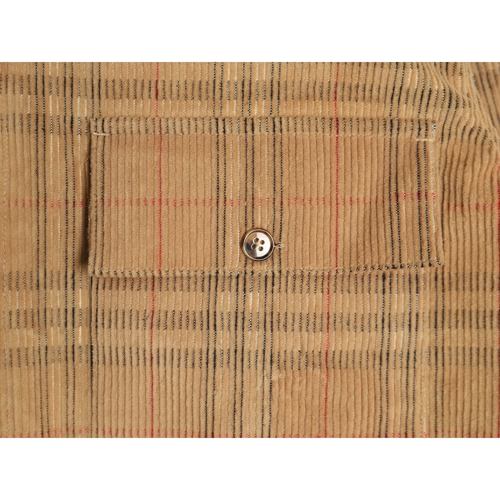 Burberry Corduroy Plaid Jacket,Burberry Jacket,Jacket,APPAREL