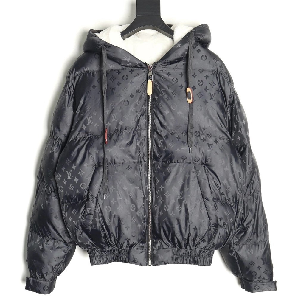 Louis Vuitton obscure armband hooded down jacket,Louis Vuitton Jacket,Jacket,APPAREL